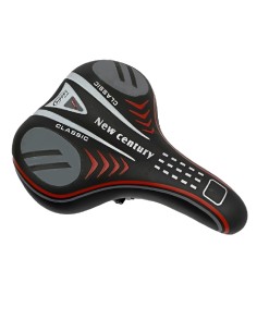 Selle confort de VTT noir et rouge