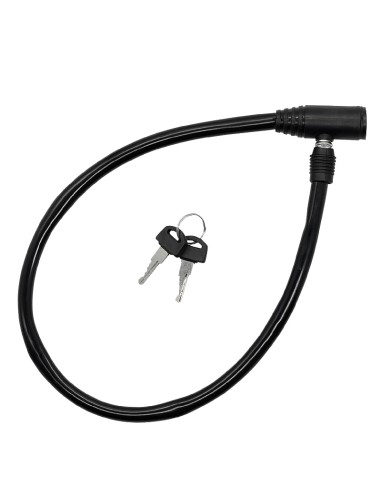 Câble antivol de vélo rigide noir 650MM