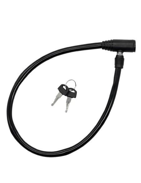 Câble antivol de vélo rigide noir 650MM