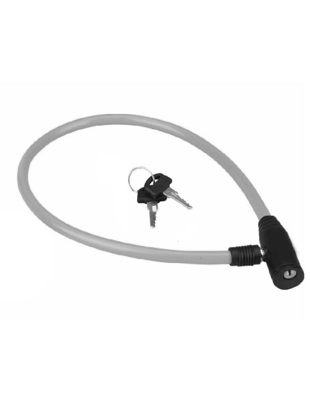 Câble antivol de vélo rigide gris 650MM